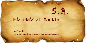 Sárközi Martin névjegykártya